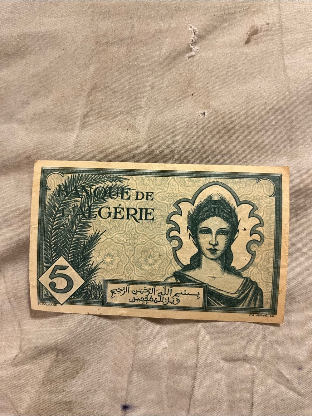1942 5 Francs banknote